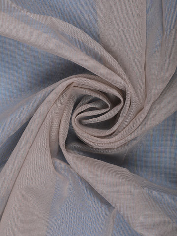 Light Brown Solid Design Tissue Saree With Scalloped Floral Embroidered Border - Diadem