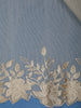 Light Brown Solid Design Tissue Saree With Scalloped Floral Embroidered Border - Diadem