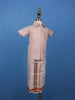 Light Copper Silk Dhoti With Matching Half Sleeve Shirt - Diadem