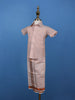Light Copper Silk Dhoti With Matching Half Sleeve Shirt - Diadem