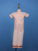 Light Copper Silk Dhoti With Matching Half Sleeve Shirt - Diadem