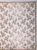 Light Golden Beige Floral Vine Sequins Embroidered Design Net Party Wear Saree with Scalloped Border