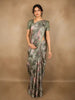Light Green Abstract Printed Design Semi Tussar Fancy Saree