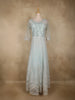 Light Green Beads and Sequins Embroidered Design Net Bridesmaid Gown