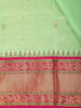 Light Green Butta Woven Design Kanchipuram Silk Saree with Contrast Zari Border