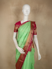 Light Green Butta Woven Design Kanchipuram Silk Saree with Contrast Zari Border