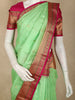 Light Green Butta Woven Design Kanchipuram Silk Saree with Contrast Zari Border