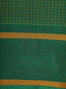 Light  Green Checked Design Cotton Saree with Green Border
