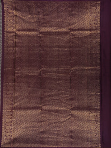 Light Green Checked Woven Pure Kanchipuram Silk Saree - Diadem
