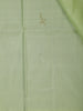 Light Green Checked Woven Pure Kanchipuram Silk Saree - Diadem