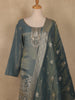 Light Green Dots Designed Banarasi Silk Palazzo Salwar Suit