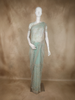 Light Green Floral Beads Embroidered Design Net Designer Saree