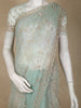 Light Green Floral Beads Embroidered Design Net Designer Saree