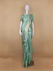 Light Green Floral Butta Woven Pure Kanchipuram Silk Saree With Zari Border