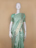 Light Green Floral Butta Woven Pure Kanchipuram Silk Saree With Zari Border