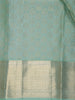 Light Green Floral Butta Woven Pure Kanchipuram Silk Saree With Zari Border