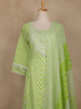 Light Green Floral Design Cotton Salwar Suit With Dupatta