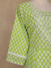 Light Green Floral Design Cotton Salwar Suit With Dupatta