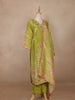 Light Green Floral Design Organza Salwar Suit