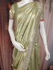 Light Green  Floral Design  Woven Soft Tissue Saree with Designer Border