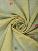Light Green Floral Embroidered Design Pure Cotton Saree