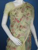 Light Green Floral Embroidered Kota Cotton Saree - Diadem