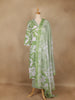 Light Green Floral Printed Cotton Salwar