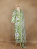 Light Green Floral Printed Cotton Salwar