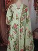 Light Green Floral Printed Design Cotton Anarkali Salwar Suit with Dupatta