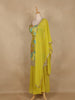 Light Green Floral Printed Design Crepe Palazzo Suit