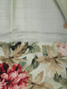 Light Green Floral Printed Design Soft Silk Saree