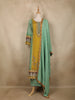 Light Green Floral Printed Synthetic Salwar Suit