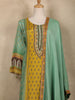 Light Green Floral Printed Synthetic Salwar Suit