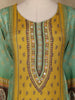 Light Green Floral Printed Synthetic Salwar Suit