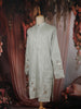 Light Green Floral Thread Embroidered Design Cotton Men's Kurta