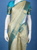 Light Green Floral Woven Pure Kanchipuram Silk Saree with Zari Border