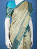 Light Green Floral Woven Pure Kanchipuram Silk Saree with Zari Border