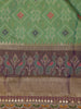 Light Green Geometric Diamond Designed Silk Saree - Diadem