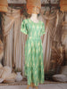 Light Green Ikat Printed Design Cotton Kurti