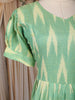 Light Green Ikat Printed Design Cotton Kurti