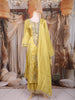 Light Green Mirror and Thread Embroidered Design Tissue Silk Palazzo Suit with Dupatta