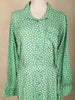 Light Green Polka Dot Printed Rayon Kurti Top