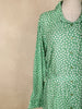 Light Green Polka Dot Printed Rayon Kurti Top