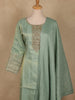 Light Green Silk Salwar Suit With Floral Embroidery