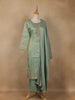 Light Green Silk Salwar Suit With Floral Embroidery