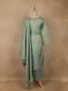 Light Green Silk Salwar Suit With Floral Embroidery