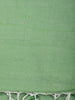 Light Green Solid Design Cotton Casual Wear Saree with Kalamkari Blouse