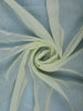 Light Green Solid Design Tissue Saree With Scalloped Floral Embroidered Border - Diadem