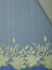 Light Green Solid Design Tissue Saree With Scalloped Floral Embroidered Border - Diadem