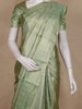 Light Green Striped Woven Design Pure Kanchipuram Silk Saree with Zari Woven Border
